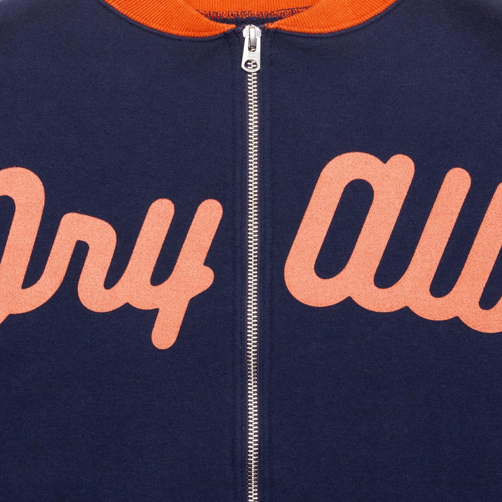 Show Yourself Zip Front Sweater Navy