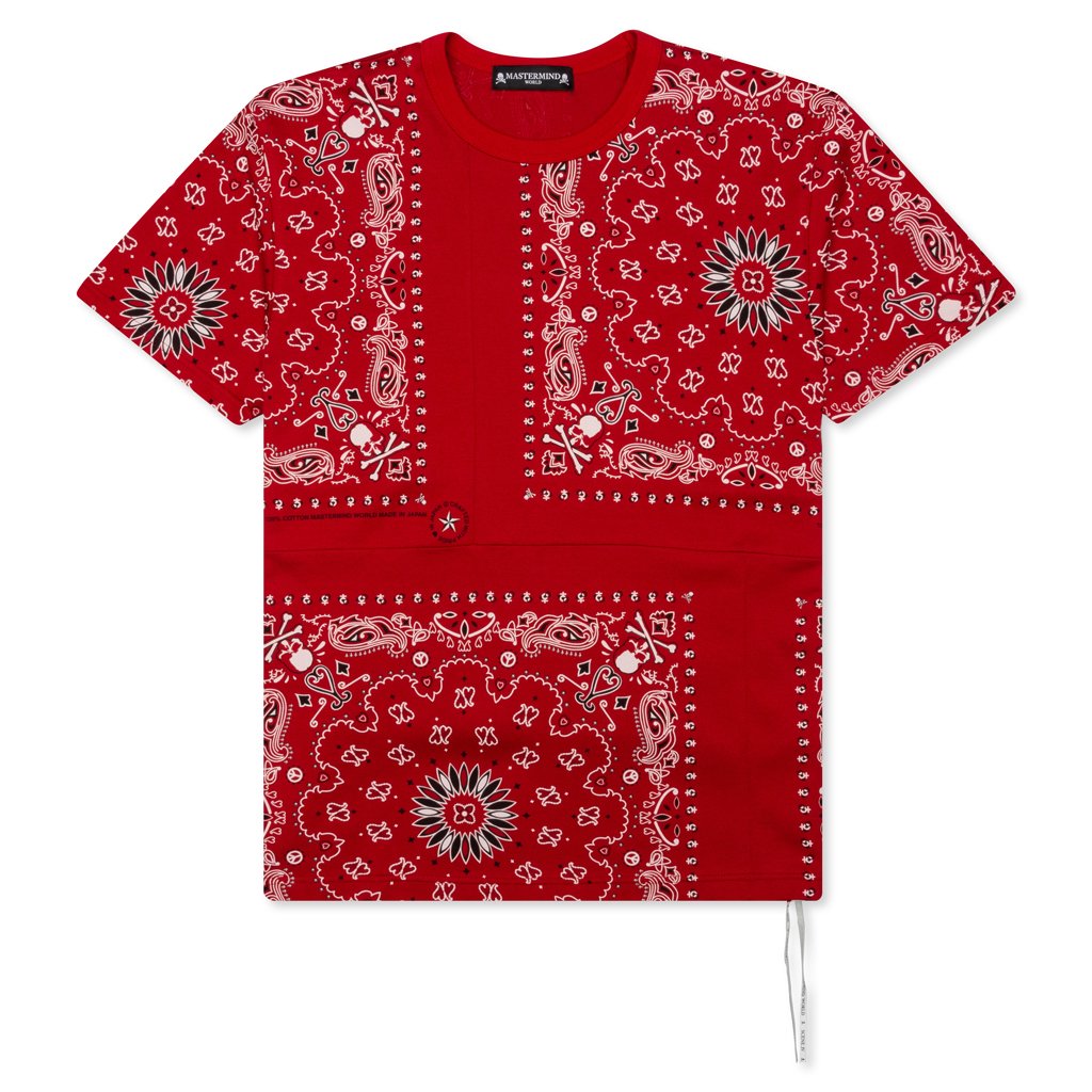 Mastermind Japan Bandana Print Shirt in Red for Men