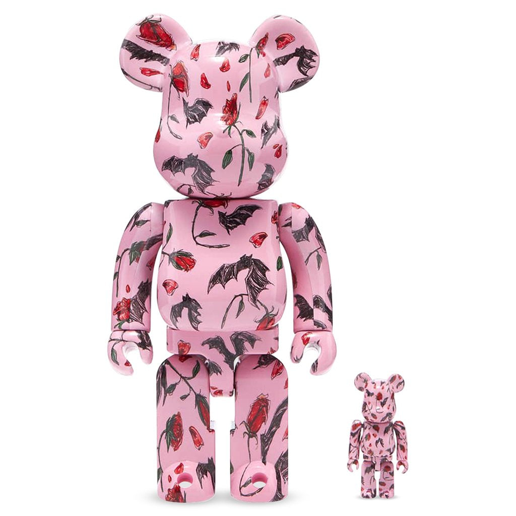 MEDICOM TOY - BE@RBRICK KIDILL × ERI WAKIYAMA BAT Kidill x Eri Wakiyama Bat & Rose 100% & 400% BE@RBRICK Set - Pink