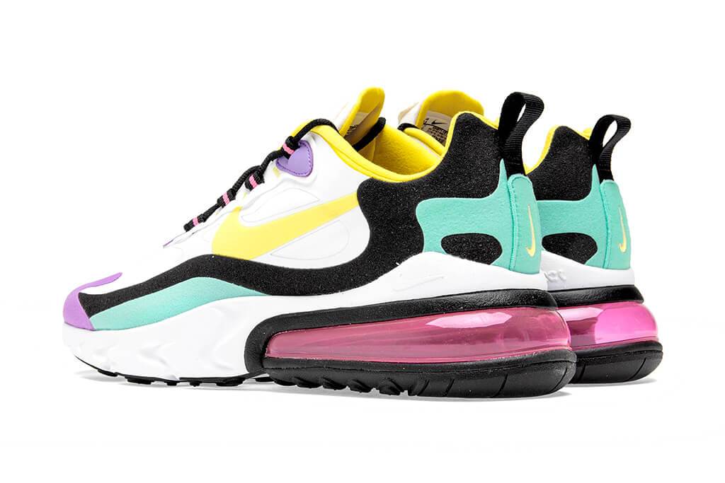 Air Max 270 React - White/Dynamic Yellow â Feature