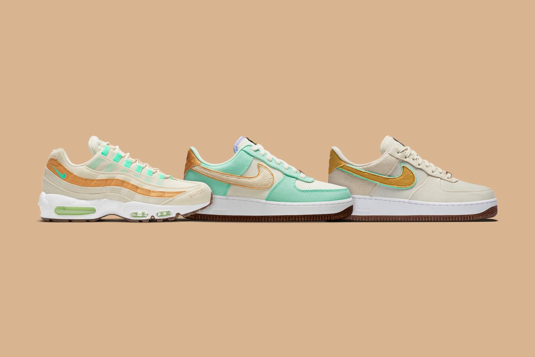 Air Force 1 '07 Premium - Coconut Milk/Metallic Gold â Feature