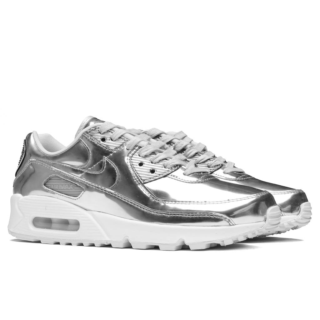 Women's Nike Air Max 90 SP Shoe - Chrome/Platinum/White â Feature