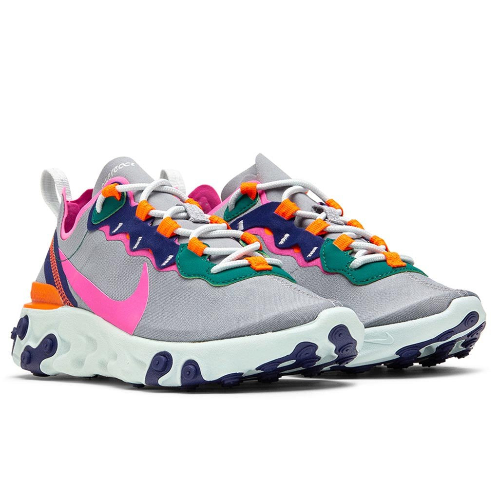 Women's React Element 55 Wolf Grey/Laser Fuchsia – Feature