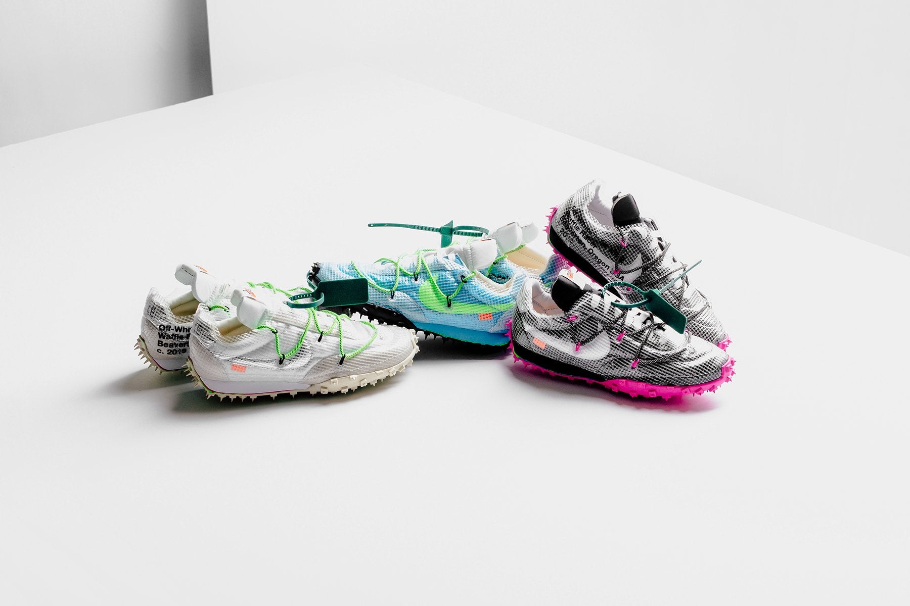 Nike Off-White x Wmns Waffle Racer 'Electric Green