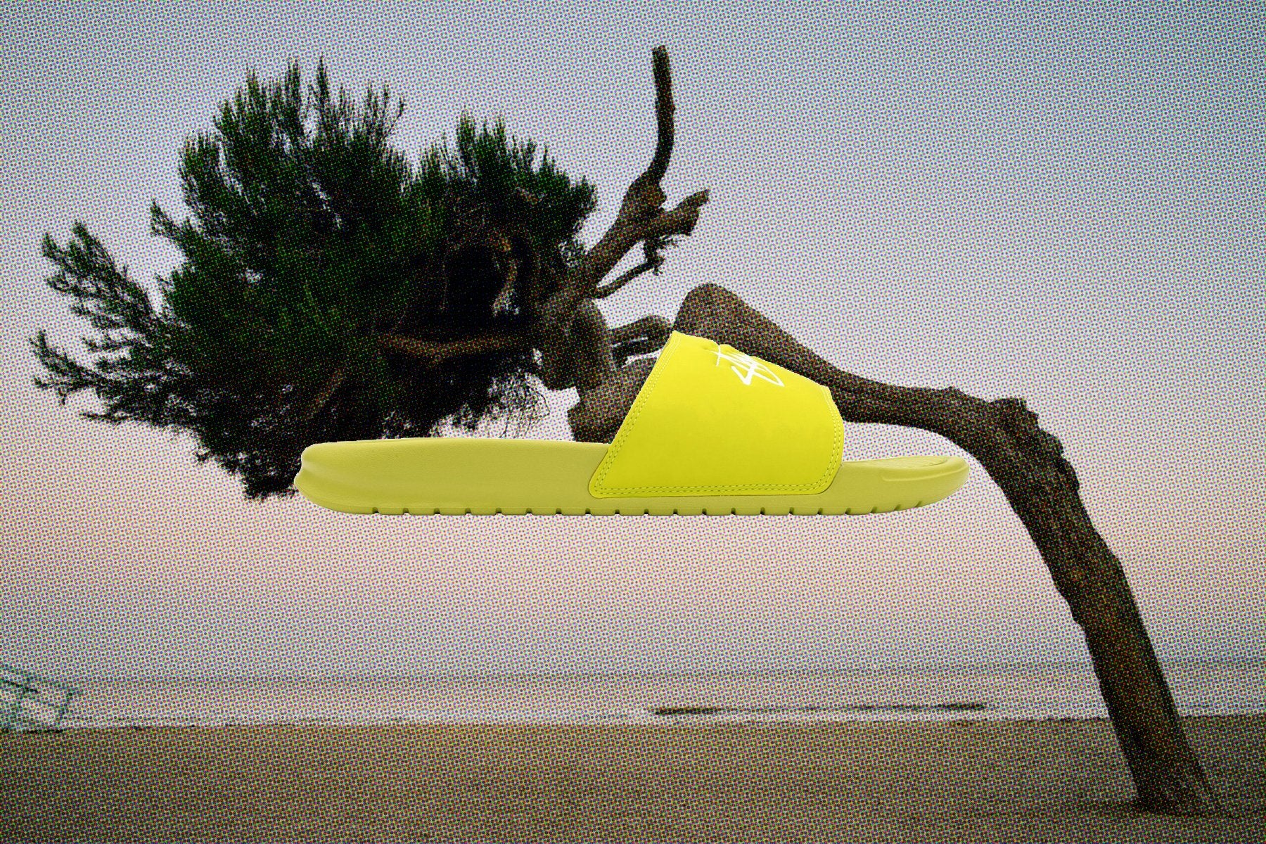 Nike x Stussy Benassi Bright Cactus Feature