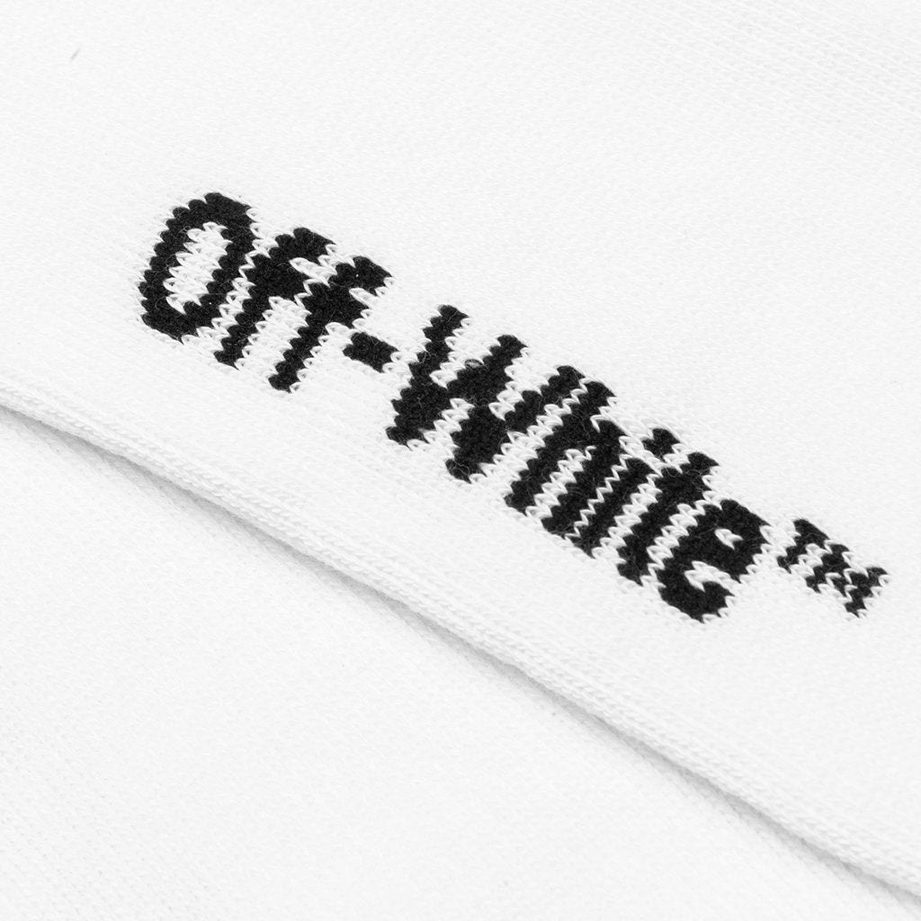 Diag Mid Length Socks - White/Black FW20 – Feature