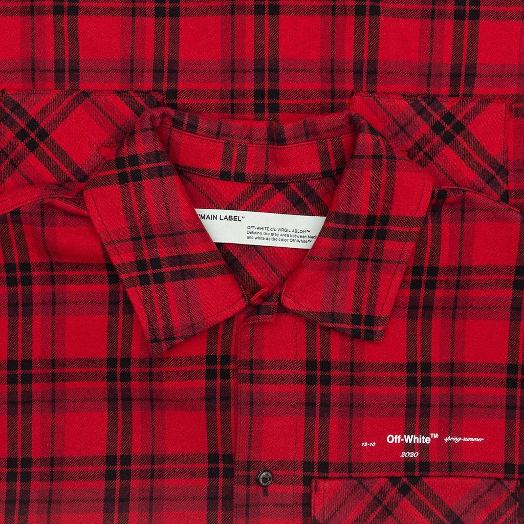 Flannel Check Shirt - Red/White