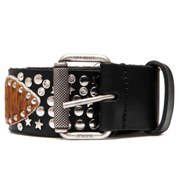 Off-White Silver and Black Women\'s Belt RODEO BELT - BLACK SILVER – Rails main image 3