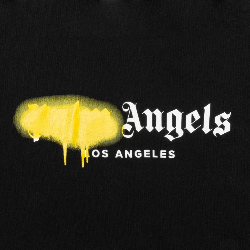 Palm Angels Los Angeles Sprayed Logo T-Shirt Black/Yellow