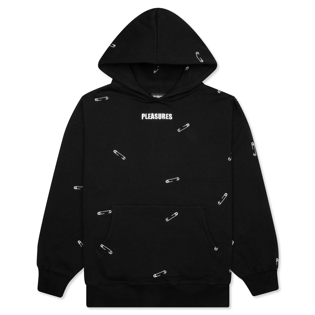 Safety Embroidered Hoodie Black