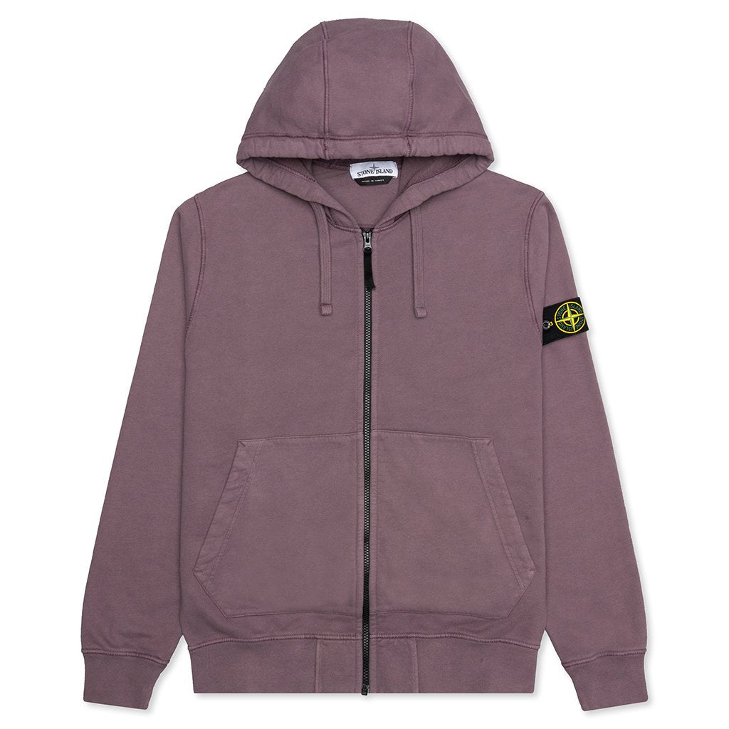 Pink stone island zip hoodie hot sale