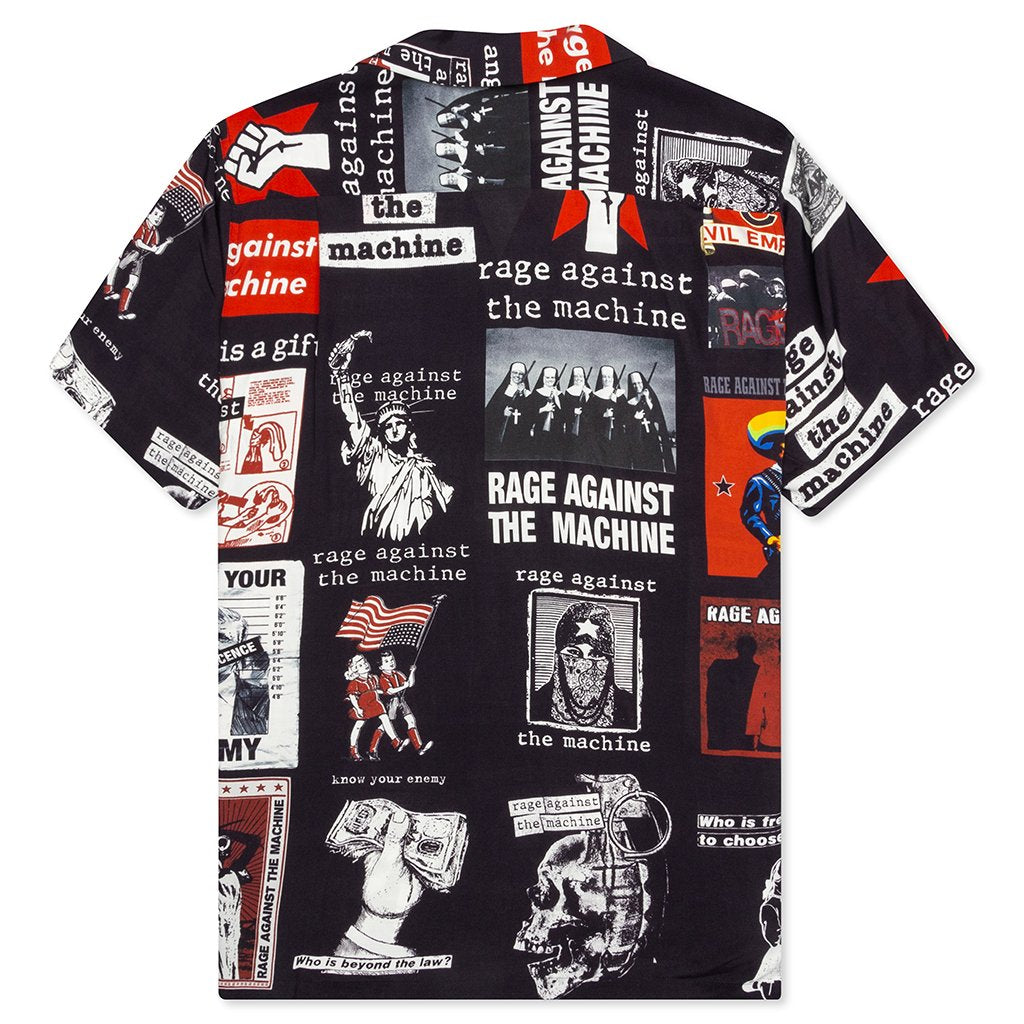 Rage Against The Machine S/S Hawaiian Shirt - Black