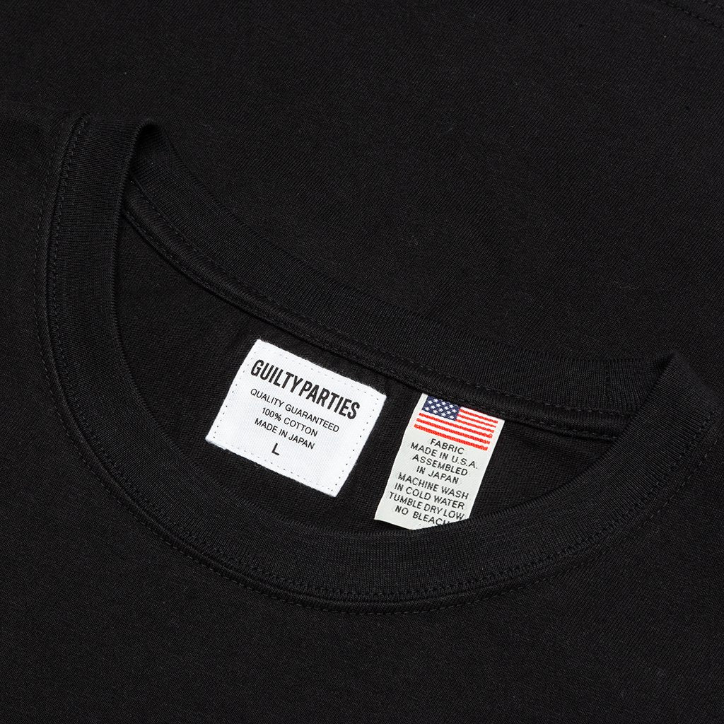 Timehi USA Body Crewneck Pocket T-Shirt Type-3 - Black