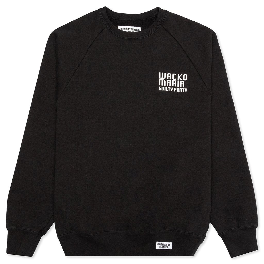 Washed Heavyweight Crewneck Sweatshirt Type-2 - Black