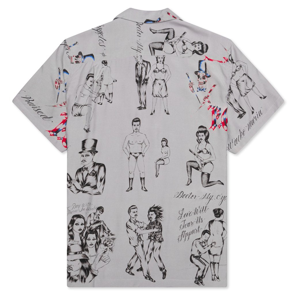 Wacko Maria x Born x Raised Hawaiian S/S Shirt - Gray