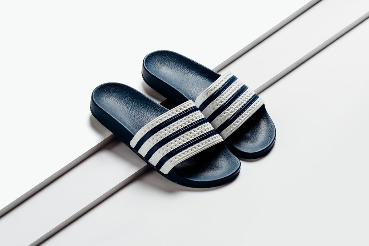 Adidas Adilette Slides in Adi Blue Available Now