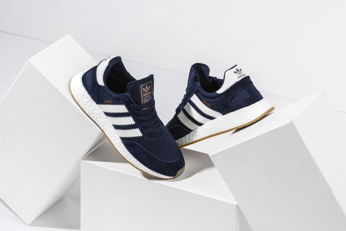 Adidas Iniki Runner Boost in Navy Available In-Store