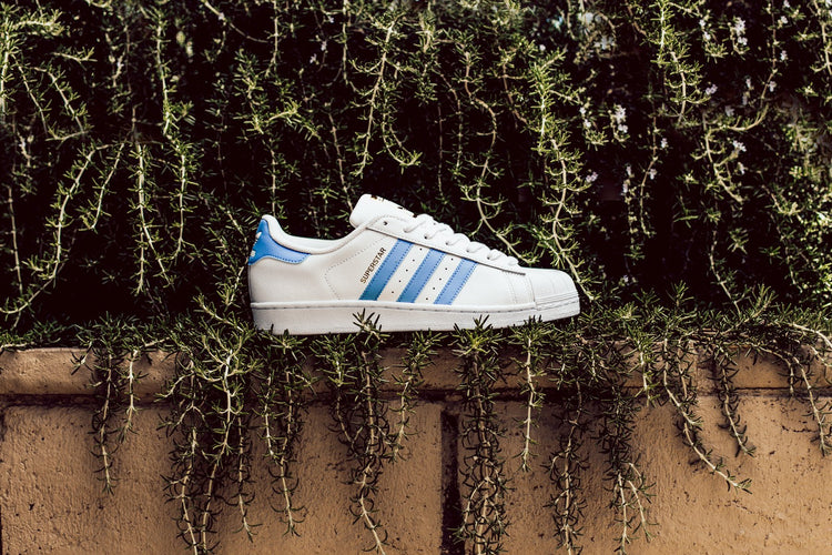 Adidas Originals Superstar In White/Light Blue Available Now Feature Adidas Originals Superstar In White/Light Blue Available Now Feature