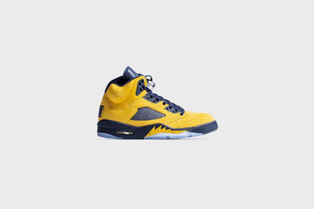 Air Jordan 5 Retro SP 'Michigan' "Amarillo/College Navy/Amarillo" Available Now