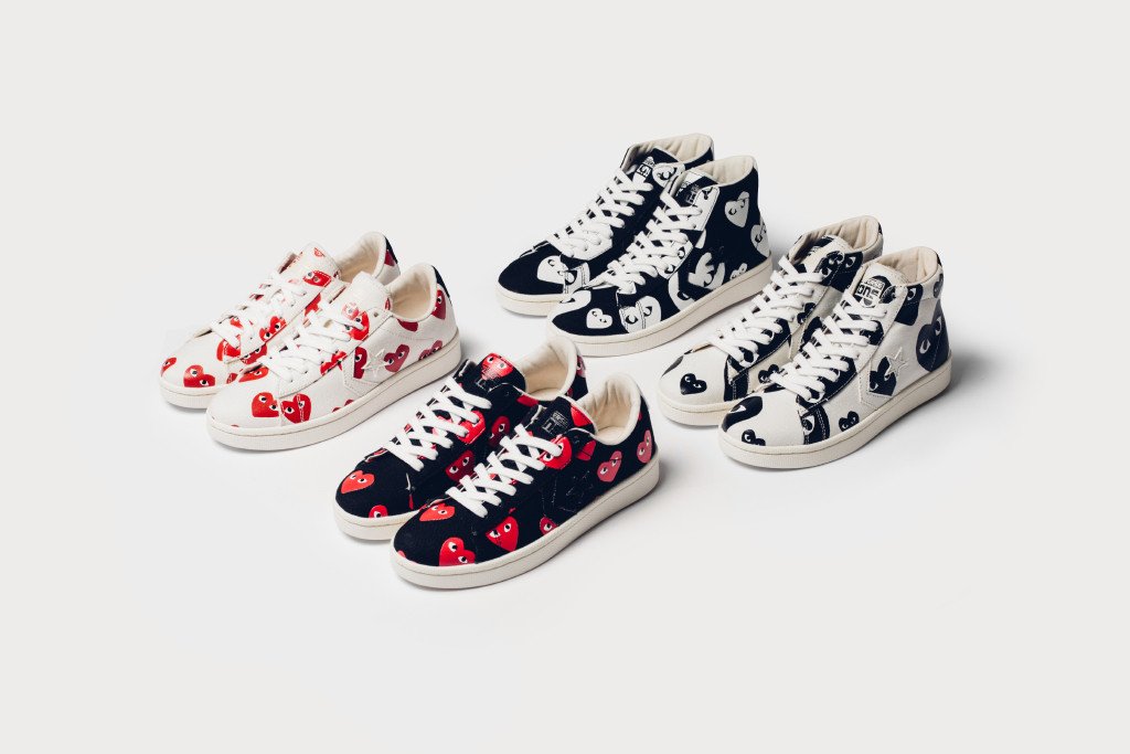 Converse x Comme Des Garcons PLAY Pro Leather Collection Available Now