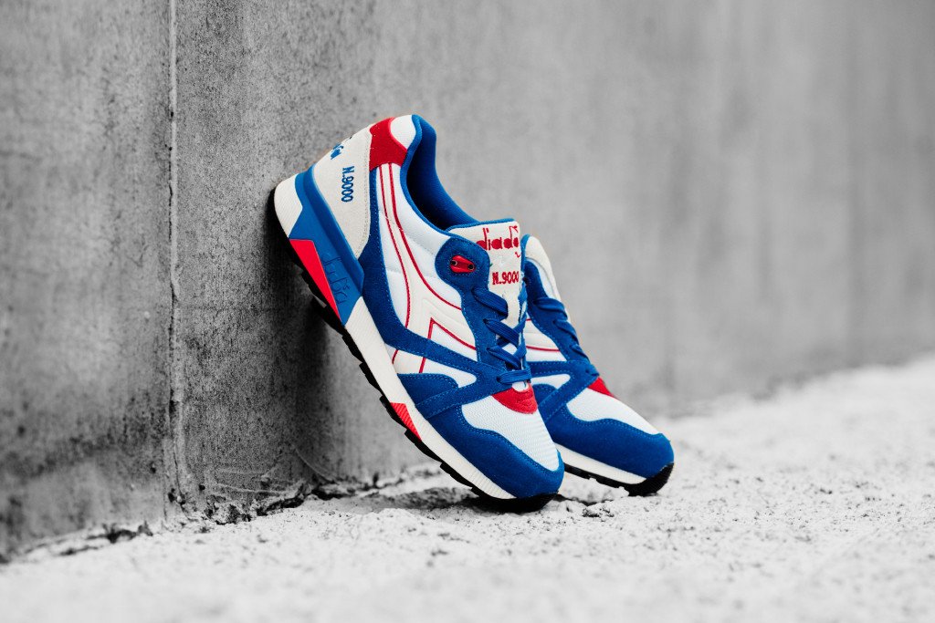 Diadora N9000 NYL In True Blue/Poppy Red Available Now