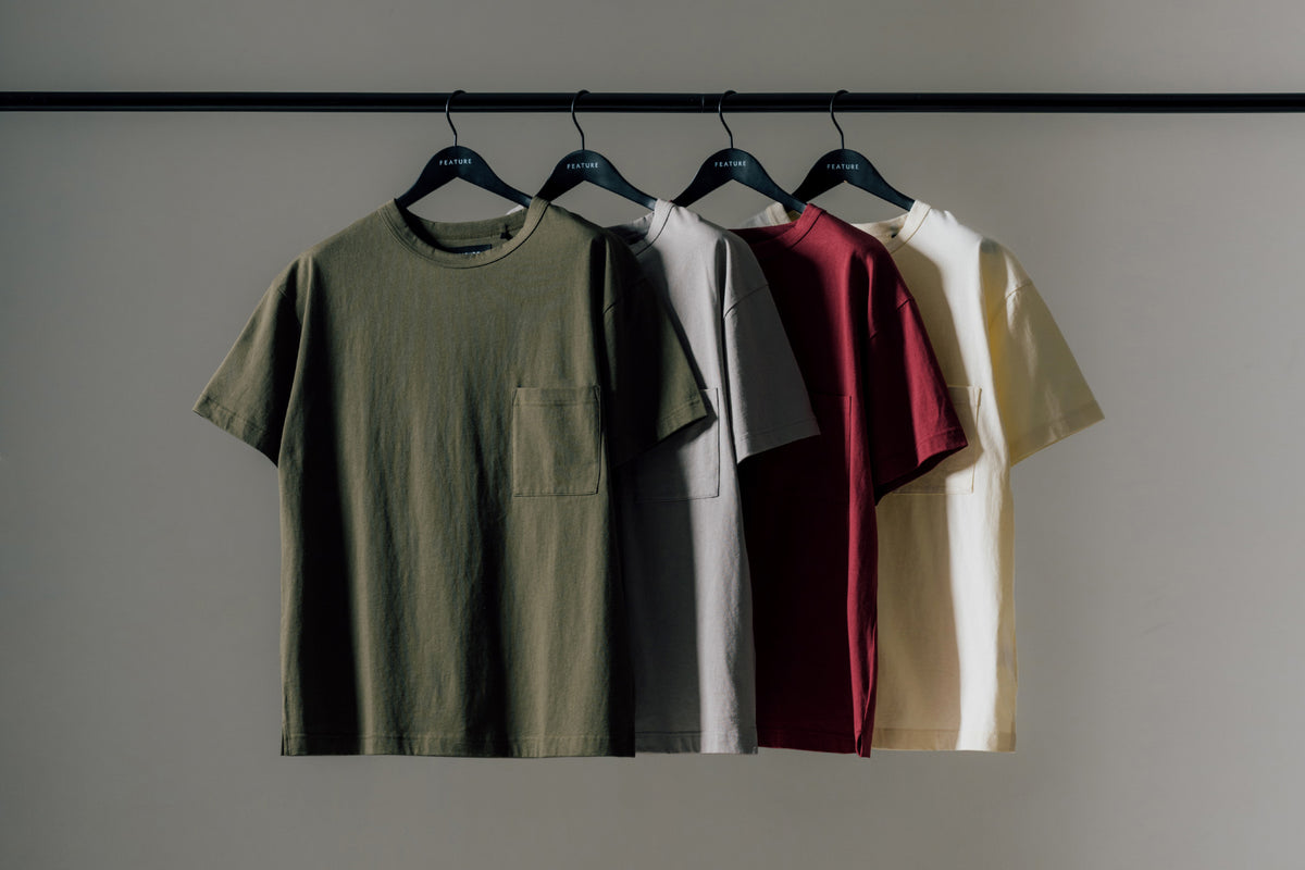 New FEATURE Jersey Braque Pocket Tees