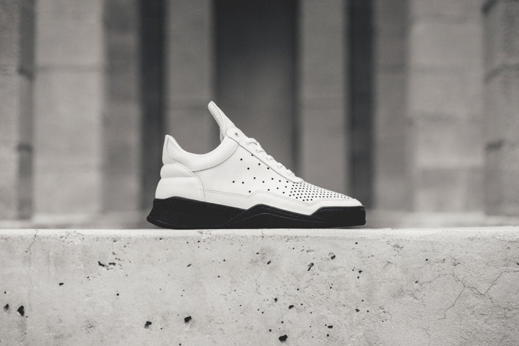 Filling Pieces Low Top Gradient Perforated In White Available Now
