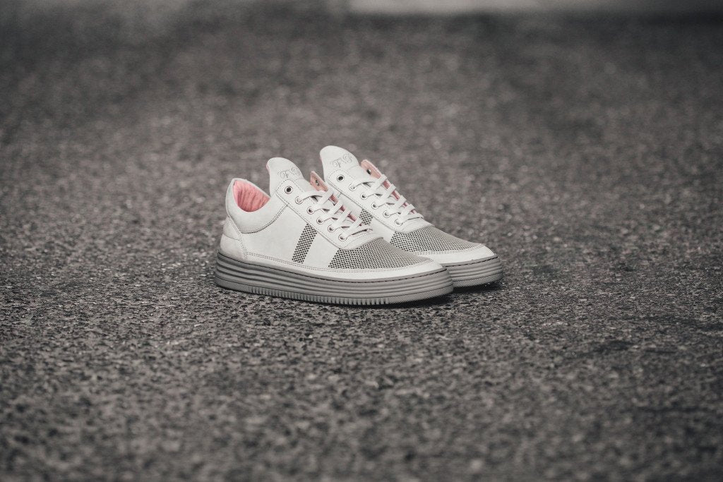 Filling Pieces Low Top Stripe Perforated In Grey Available Now
