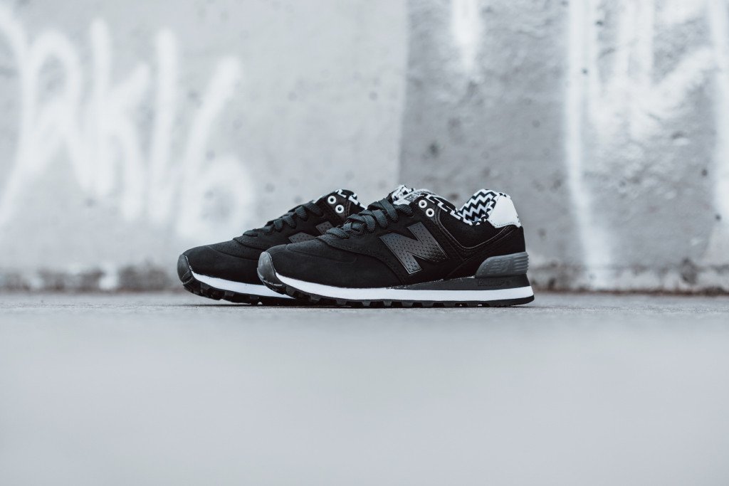 New Balance Women's 574 'Paint Chip' In Black/Grey Available Now