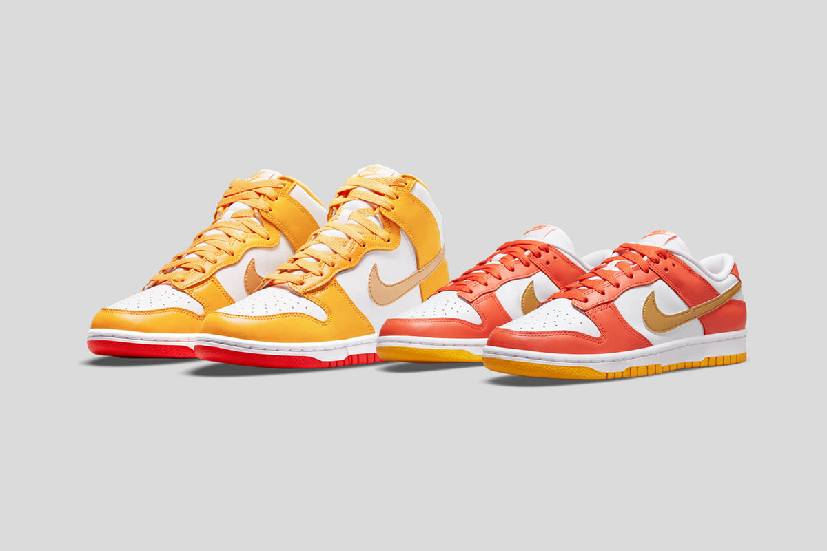 Nike Women’s Dunk High + Low ‘University Gold’