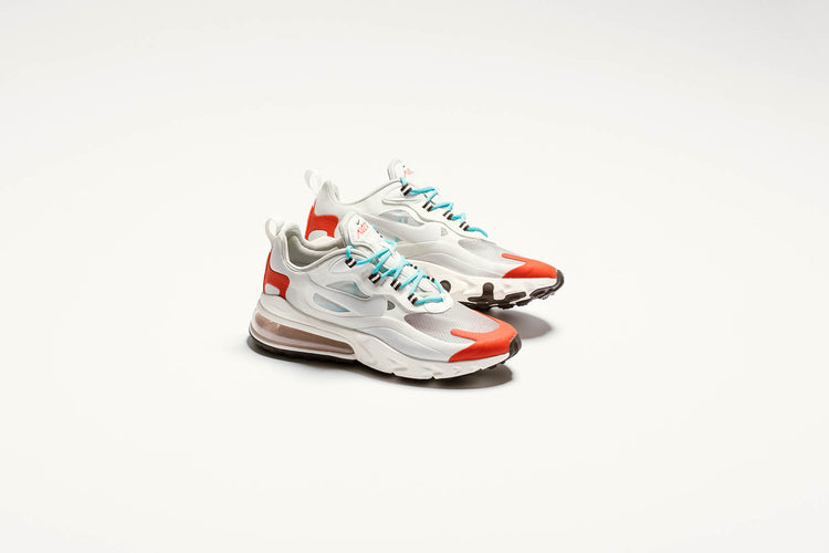 Nike Air Max 270 React Men Size 10 Beige Chalk Gray Orange Sneaker Lightweight Nike Air Max 270 React Light Beige Chalk Running Sneakers  main image 3