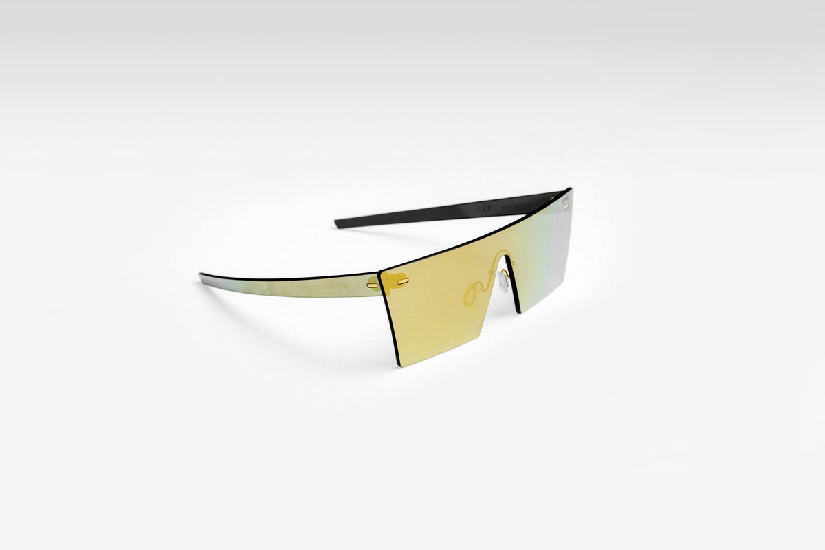 Retrosuperfuture Tuttolente 'W' Sunglasses In Gold Available Now