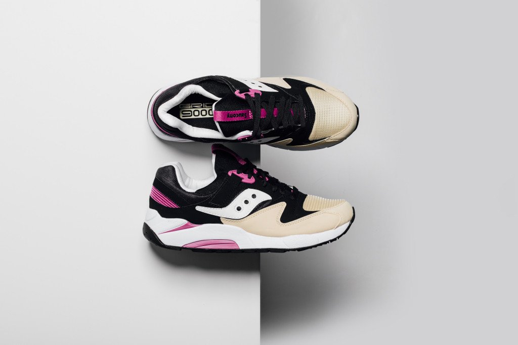 Saucony Grid 9000 In Black/Cream Available Now