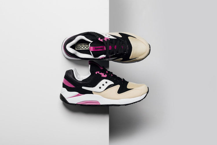 Rare Saucony Grid 9000 Sneakers in Black, Beige & Purple Buy Saucony Grid 9000  main image 3