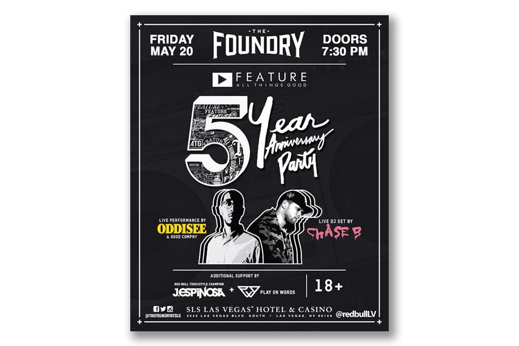 Five-and-a-half Year Anniversary Party May 20th at the Foundry inside the SLS