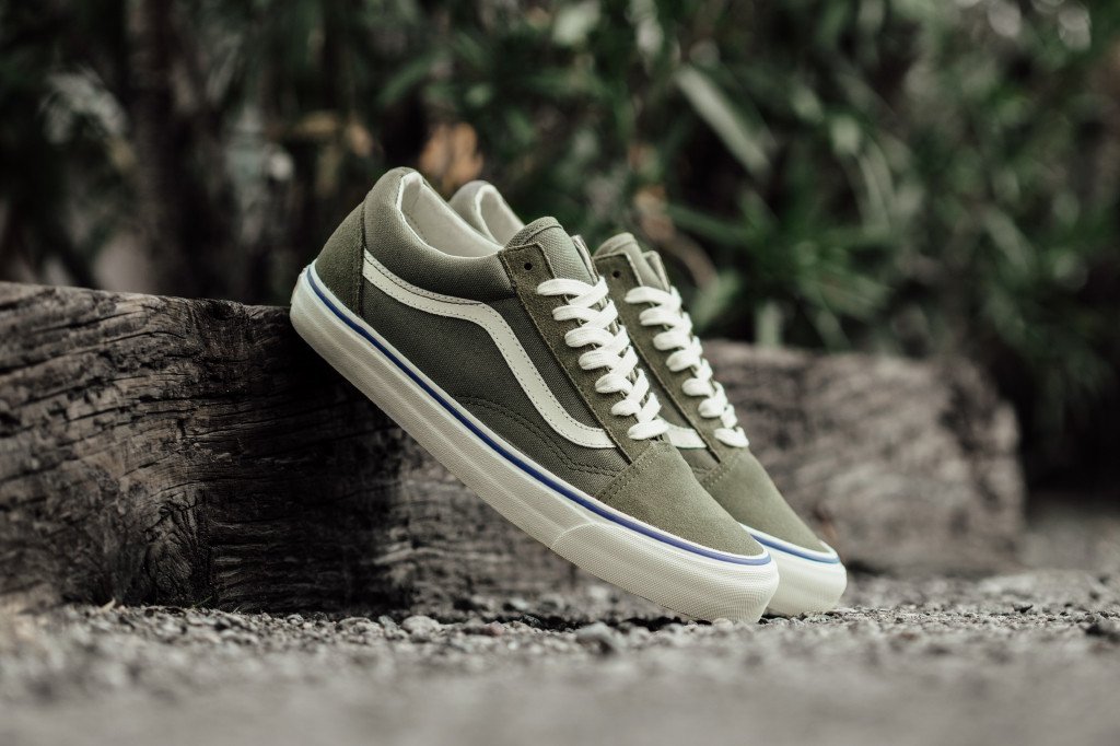 Vans Vault "Suede/Canvas" OG Old Skool LX In Dusty Olive Available Now