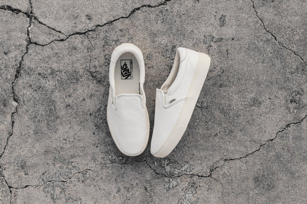 Vans Leather Slip-On 59 Cup In Whisper White Available Now