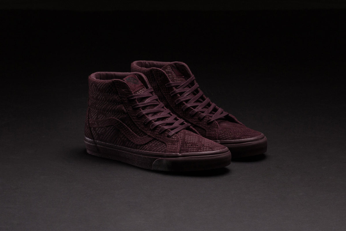 Vans Reptile Sk8-Hi Reissue DX In Burgundy