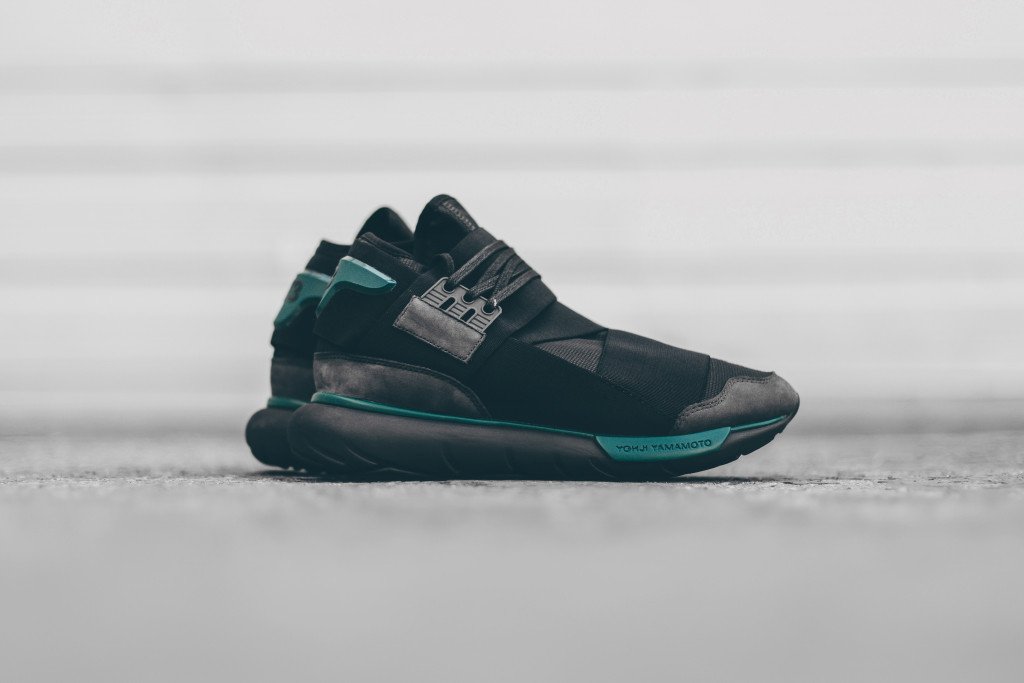 Y-3 Qasa High In Charcoal/Teal Available Now