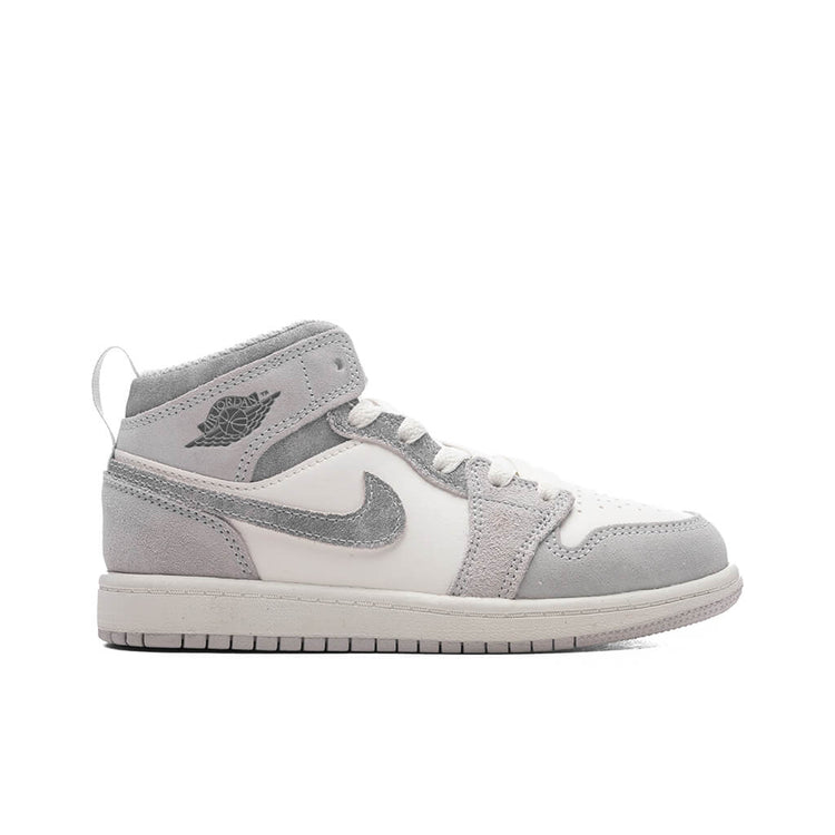 640734-135] Preschool Air Jordan RETRO 1 MID (PS)  Nike Air Jordan 1 Retro Mid PS “Neutral Grey” 2023 display picture 1