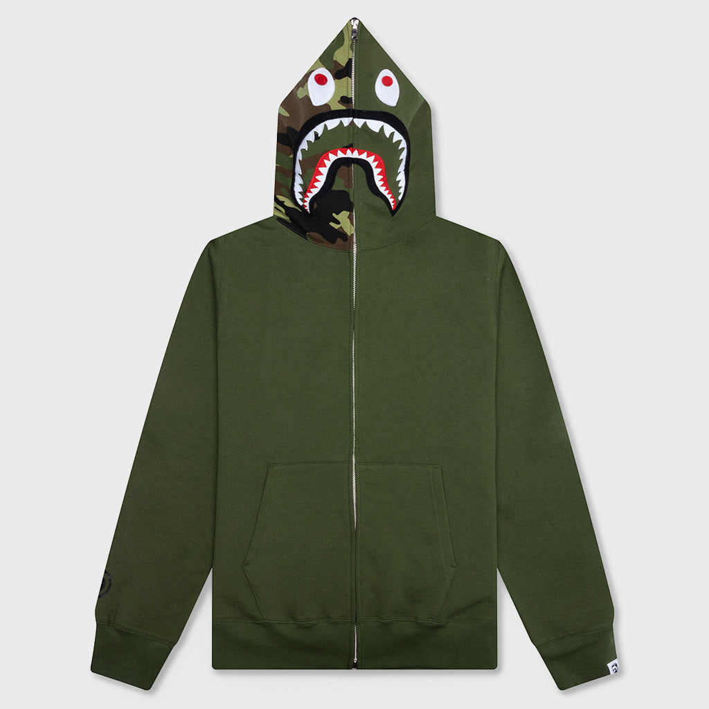 1st Shark Full Zip Hoodie - Olive Drab