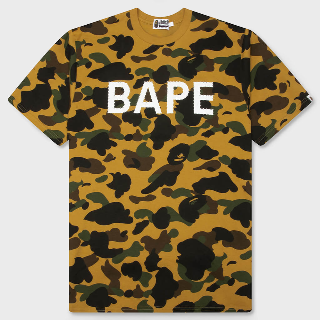 1st Camo BAPE Rhinestone Tee - Yellow