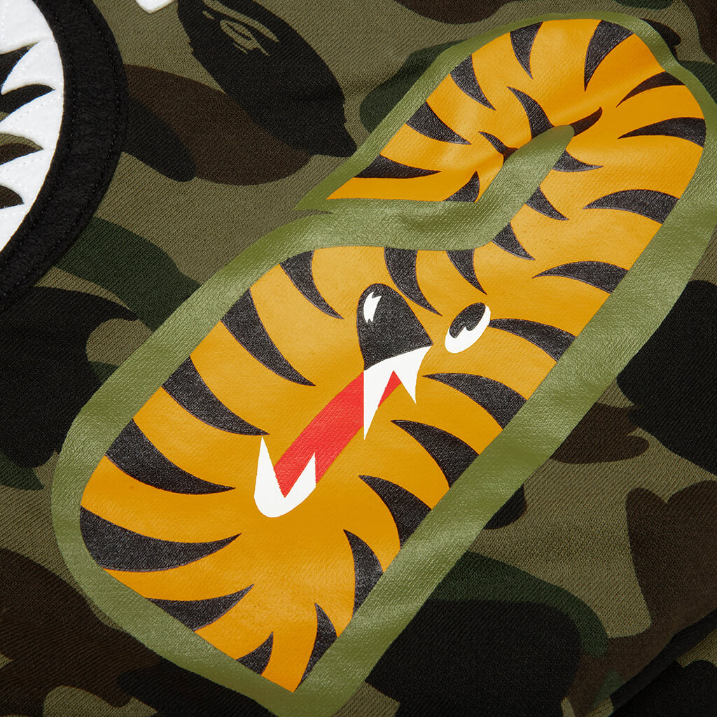 1st Camo Shark Full Zip Hoodie - Green – Feature