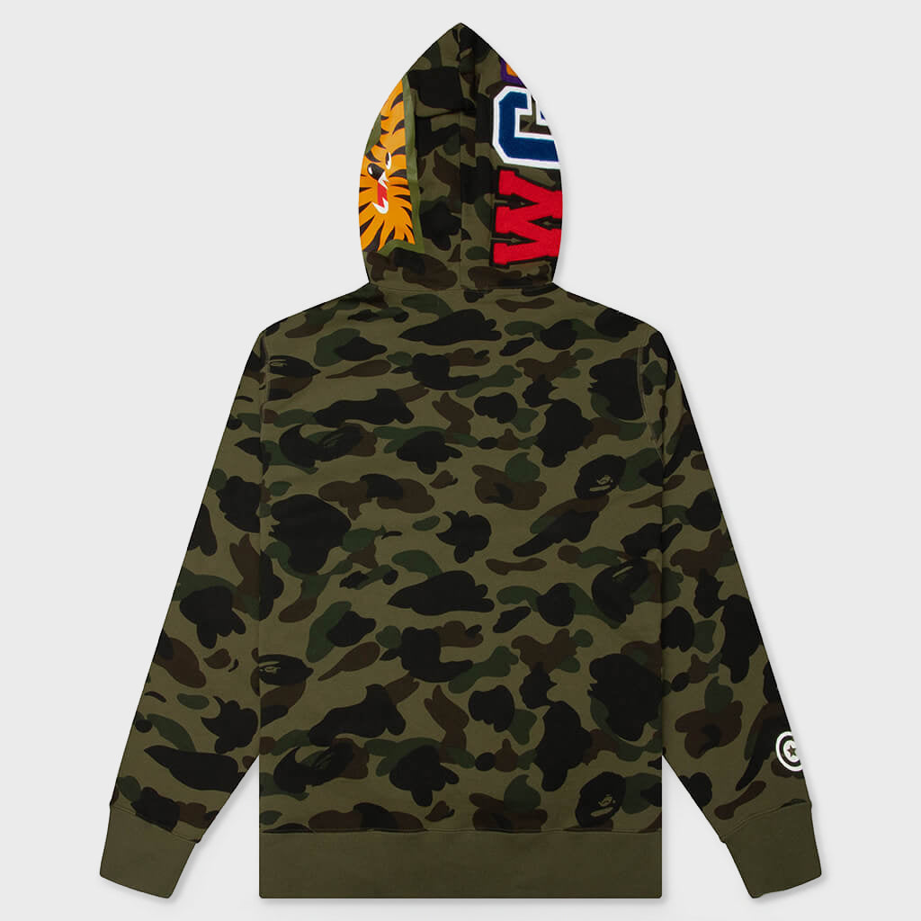 1st Camo Shark Full Zip Hoodie - Green – Feature
