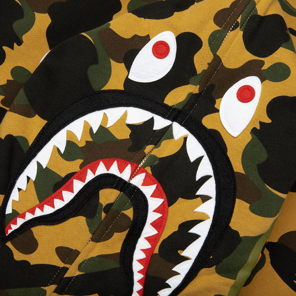 1st Camo Shark Full Zip Hoodie - Yellow – Feature
