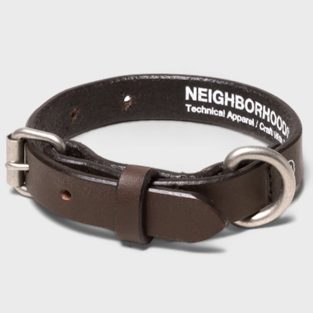Wide Leather Dog Collar - Brown