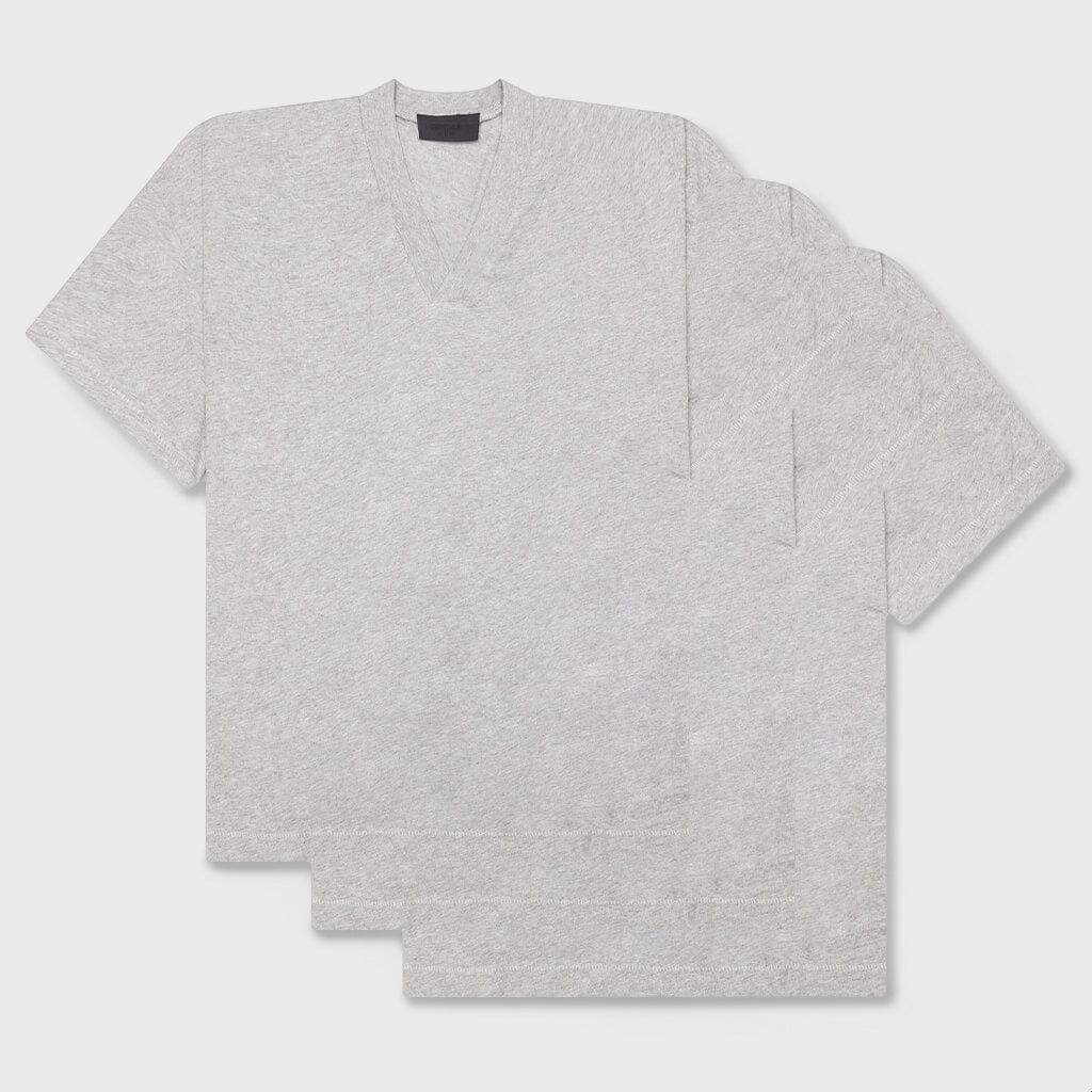 3-Pack Essential V-Neck Tee - Dark Heather