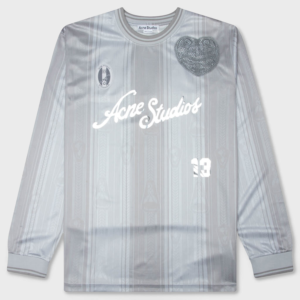 Logo Sports Jersey Top - Grey