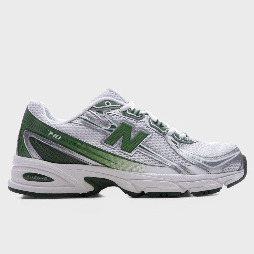 740 - White/Alpine Green/Silver Metallic