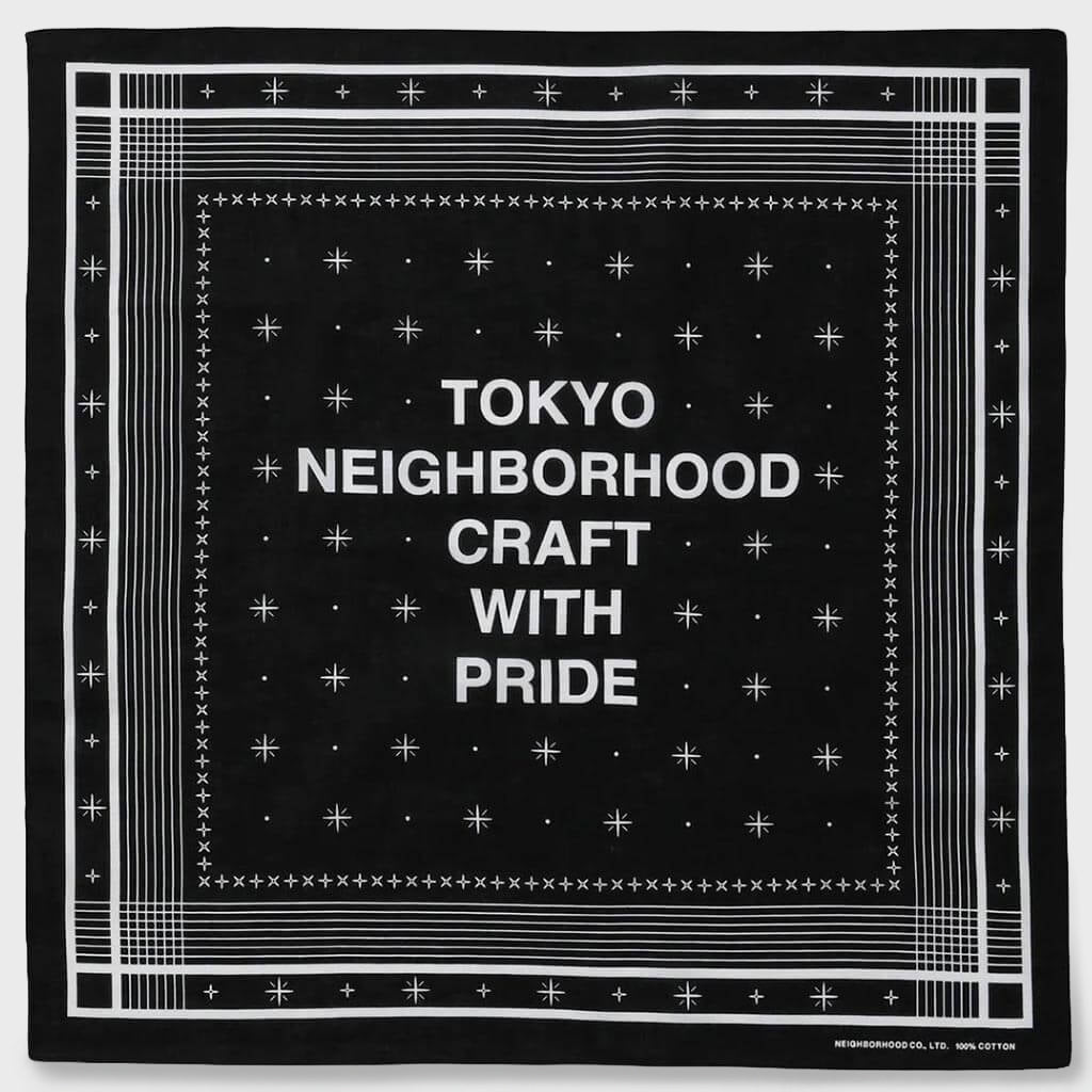 Line Pattern Bandana - Black